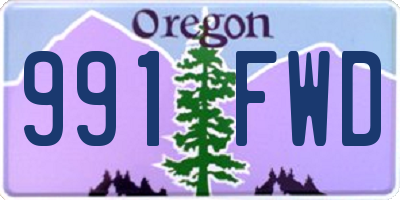 OR license plate 991FWD