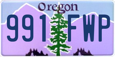 OR license plate 991FWP