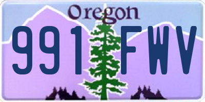 OR license plate 991FWV