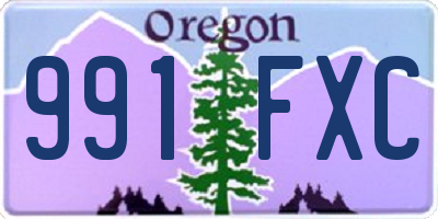 OR license plate 991FXC