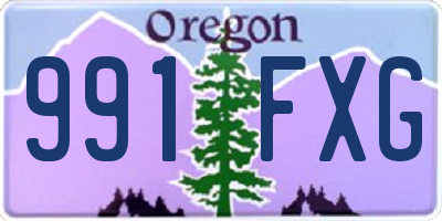 OR license plate 991FXG