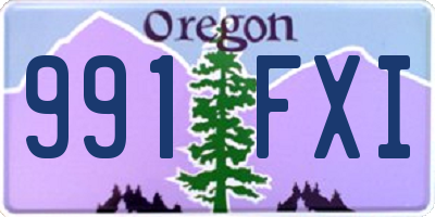 OR license plate 991FXI