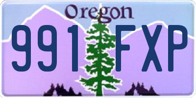 OR license plate 991FXP