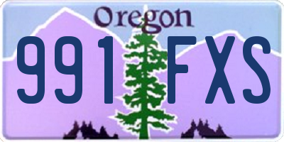 OR license plate 991FXS
