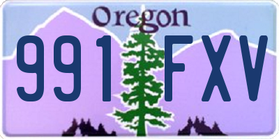 OR license plate 991FXV