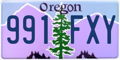 OR license plate 991FXY