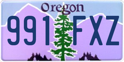 OR license plate 991FXZ