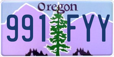 OR license plate 991FYY