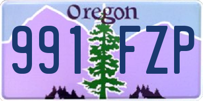 OR license plate 991FZP