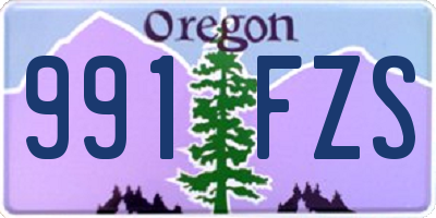OR license plate 991FZS