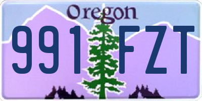 OR license plate 991FZT
