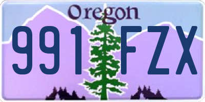 OR license plate 991FZX