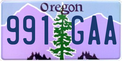 OR license plate 991GAA