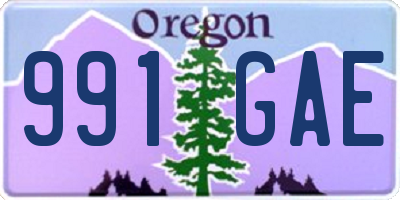 OR license plate 991GAE