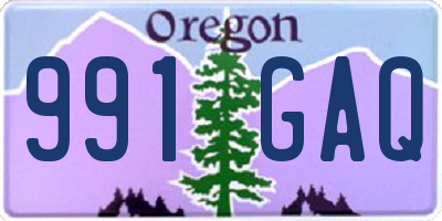 OR license plate 991GAQ