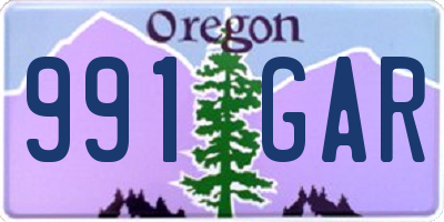 OR license plate 991GAR