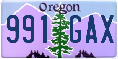 OR license plate 991GAX