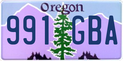 OR license plate 991GBA