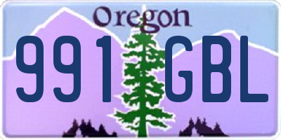 OR license plate 991GBL