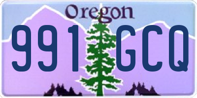 OR license plate 991GCQ