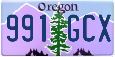 OR license plate 991GCX