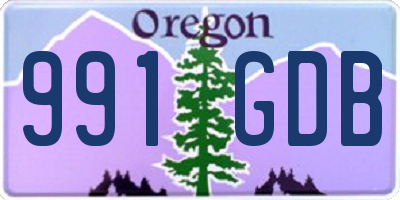 OR license plate 991GDB