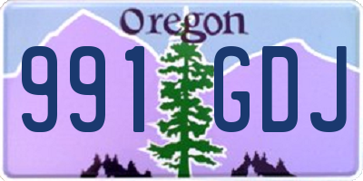 OR license plate 991GDJ