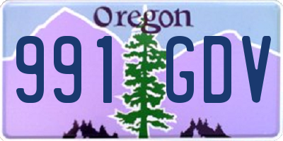 OR license plate 991GDV