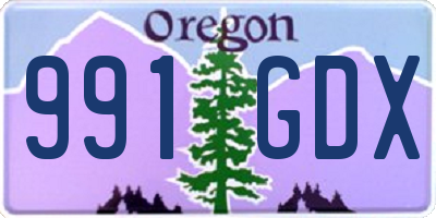 OR license plate 991GDX