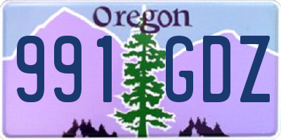 OR license plate 991GDZ