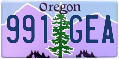 OR license plate 991GEA