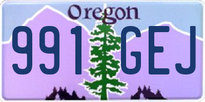 OR license plate 991GEJ