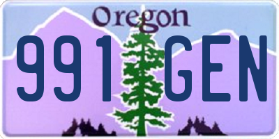 OR license plate 991GEN