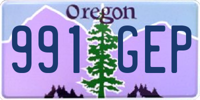 OR license plate 991GEP
