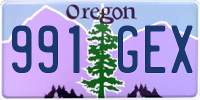 OR license plate 991GEX