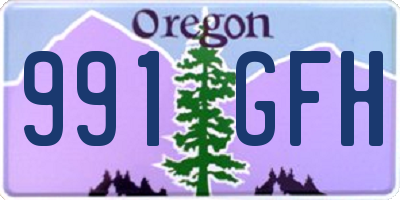 OR license plate 991GFH