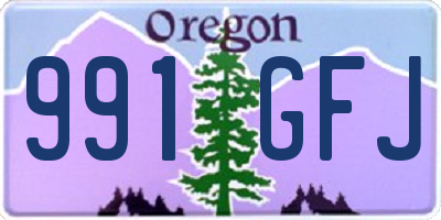 OR license plate 991GFJ