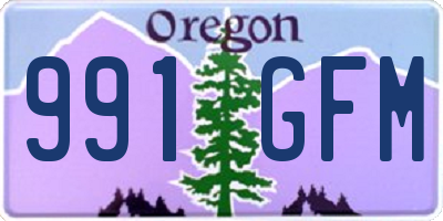 OR license plate 991GFM