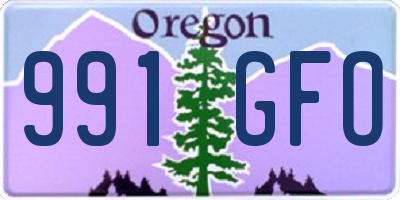 OR license plate 991GFO