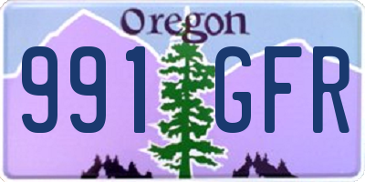 OR license plate 991GFR