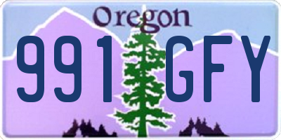 OR license plate 991GFY