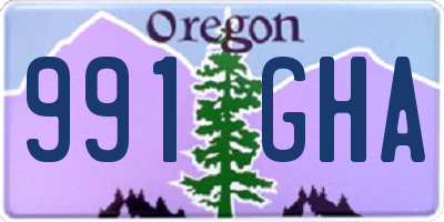 OR license plate 991GHA