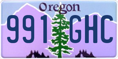 OR license plate 991GHC