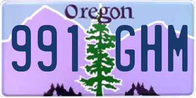 OR license plate 991GHM