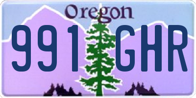 OR license plate 991GHR