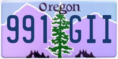 OR license plate 991GII