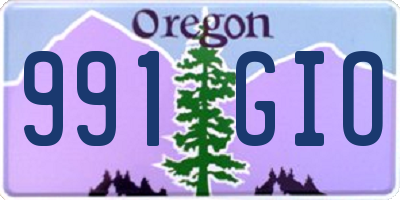 OR license plate 991GIO