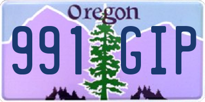 OR license plate 991GIP