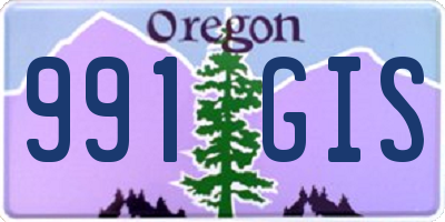 OR license plate 991GIS