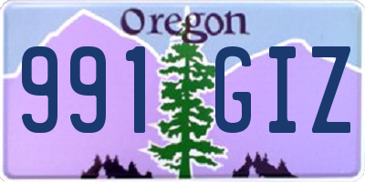 OR license plate 991GIZ